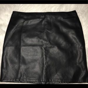 Leather mini skirt